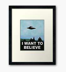 I want to believe, x-files poster Framed Print