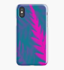Nature Pattern # 2 - Fern (Blue Pink) iPhone Case/Skin