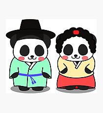 Panda Korean Lover Photographic Print