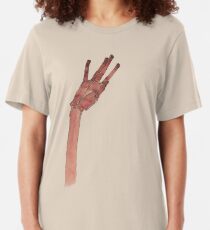 Schiele Hand (Transparent) Slim Fit T-Shirt