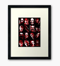 Horror Movie Icons Vector Art Framed Print