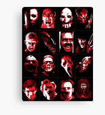 Horror Movie Icons Vector Art Canvas Print