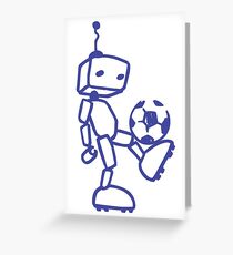 Robot soccer Greeting Card