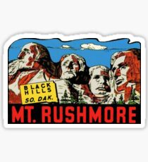 Pegatina Calcomanía de viaje vintage Monte Mt Rushmore South Dakota