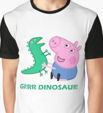 dinosaur peppa pig best friends Graphic T-Shirt