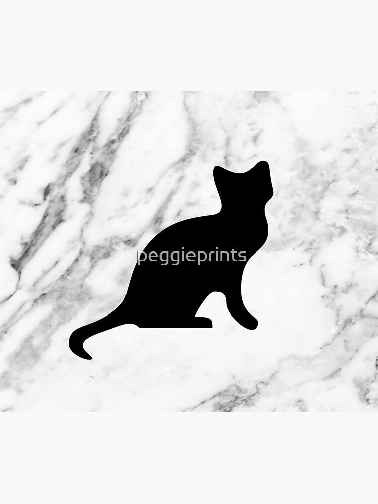 Cat on marble by peggieprints