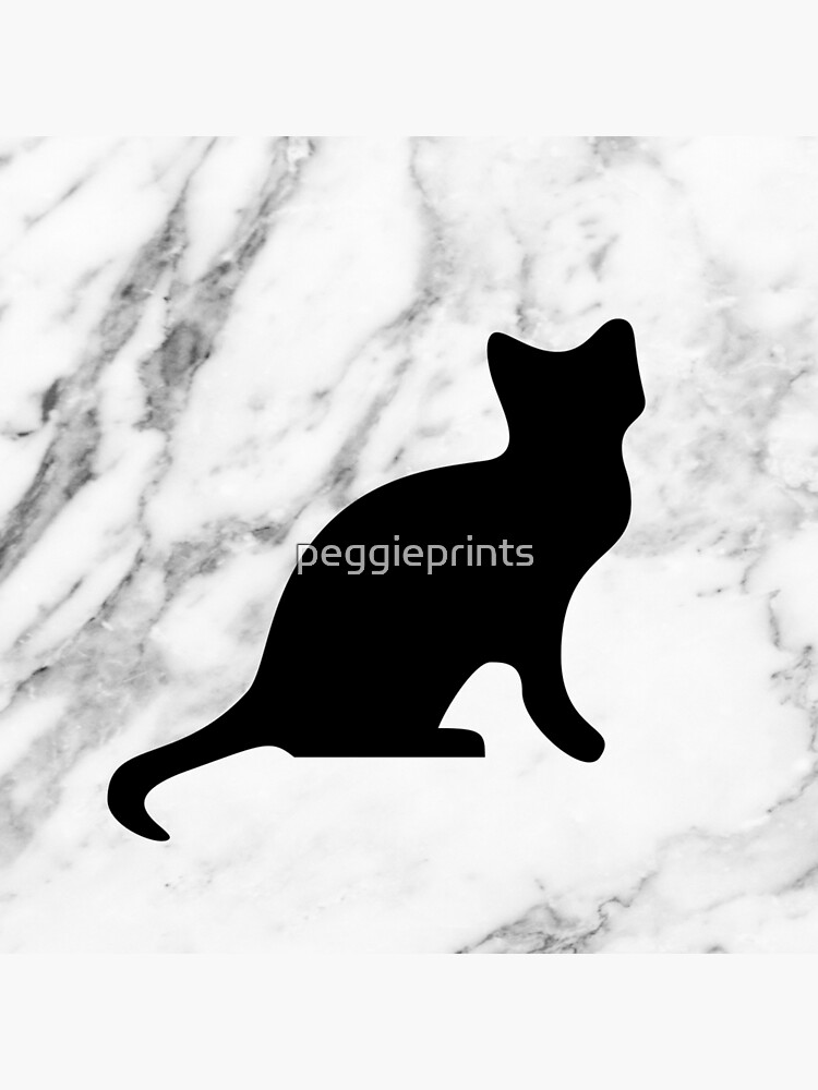 Cat on marble by peggieprints