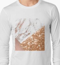Mehrschichtiges Roségold Langarmshirt
