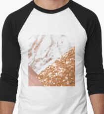 Layered rose gold Men's Baseball ¾ T-Shirt