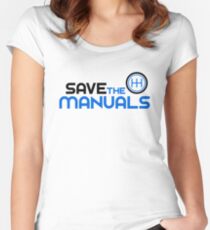 Save The Manuals (3) Women's Fitted Scoop T-Shirt