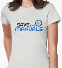 Save The Manuals (3) Women's Fitted T-Shirt