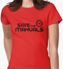 Save The Manuals (7) Women's Fitted T-Shirt
