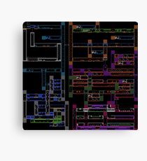 Metroid NES Map Canvas Print