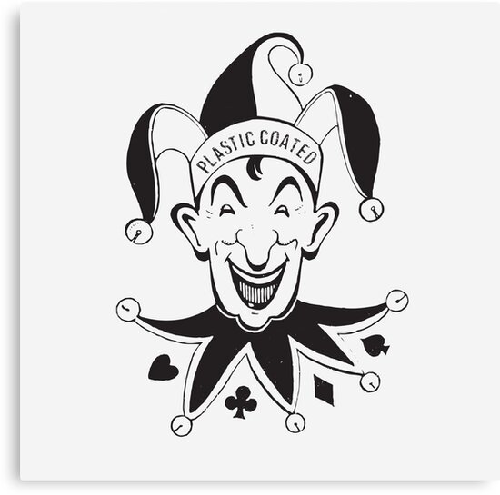 vintage joker card face canvas prints by javier martinez redbubble