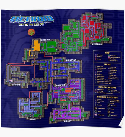 metroid zero mission tourian full map