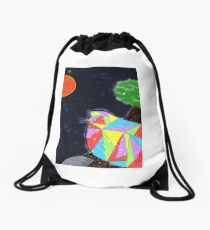 Bird flying in space Drawstring Bag
