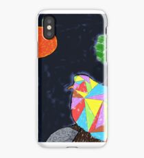 Bird flying in space iPhone Case