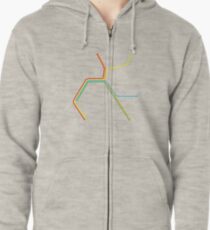 San Francisco BART Zipped Hoodie