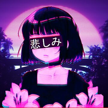 Moonlit Anime Girl Illustration - dark aesthetic anime pfp girl