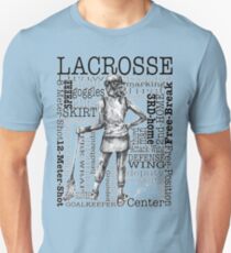 Word Montage-LACROSSE (Female-Border) Unisex T-Shirt