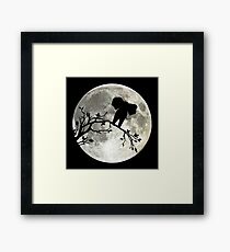 The Elephant And The Moon Framed Print