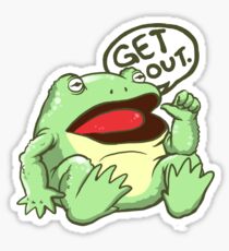 GET OUT. Something Awful Frog Sticker