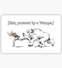 William Shakespeare's Star Wars: Exit, pursued by Wampa Sticker