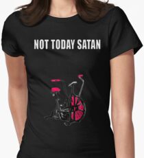 not today satan air assault bike crossfit shirt Women's Fitted T-Shirt
