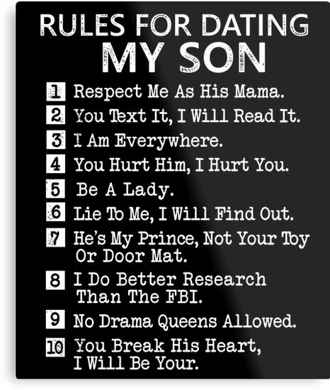 10 rules for dating my son shirt