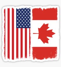 American Canadian Sticker