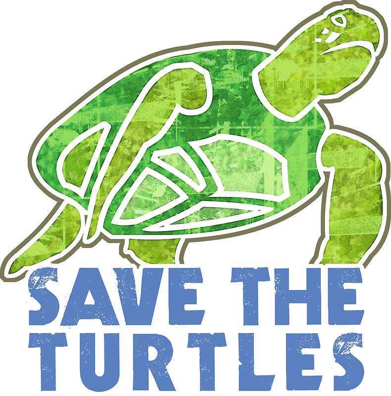 "Save the Sea Turtles" Stickers by evisionarts | Redbubble