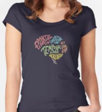 Teile des menschlichen Gehirns Tailliertes Rundhals-Shirt