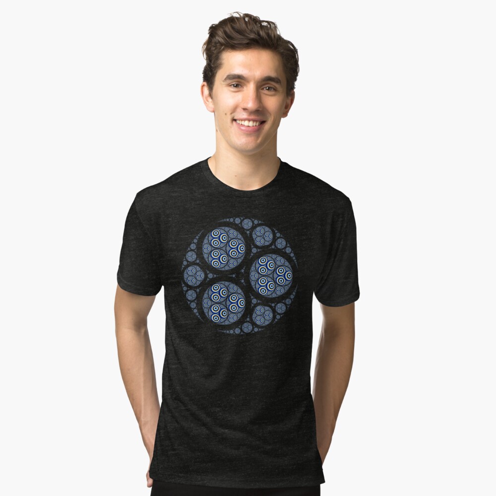 Apollonian Gasket Mandelbrot 002 Tri-blend T-Shirt