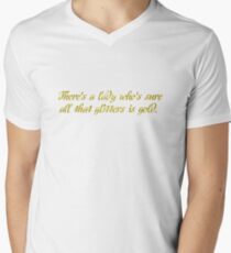 led zeppelin stairway to heaven jimmy page robert plant rock lyrics rocker hippie t shirts Men's V-Neck T-Shirt