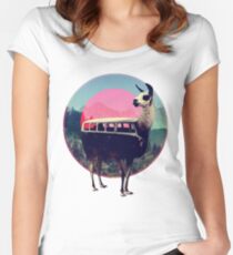 Llama Women's Fitted Scoop T-Shirt