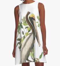 Brown Pelican - John James Audubon A-Line Dress