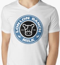 Legend of Zelda: Ocarina of Time Lon Lon Ranch Milk Men's V-Neck T-Shirt