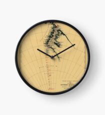 Map of Antarctic 1909 Clock