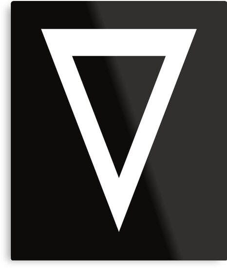 "Upside Down Triangle white" Metal Print by fathina | Redbubble