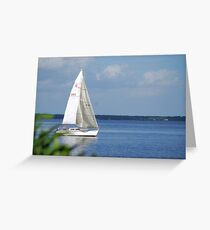 Segelboot am Lake Monroe Grußkarte