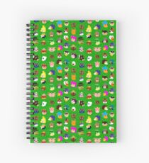 Animal Crossing Pattern A, B, C & D Spiral Notebook