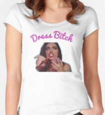 Camiseta entallada de cuello ancho Vestido de perra