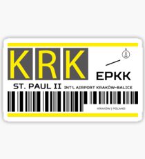 Destination Krakow Airport Sticker
