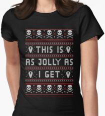 Emo Gothic Ugly Christmas Sweater Women's Fitted T-Shirt