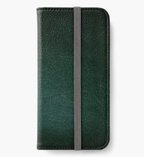 Dark green leather texture abstract iPhone Wallet/Case/Skin