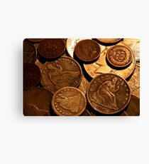 Old Coins Canvas Print