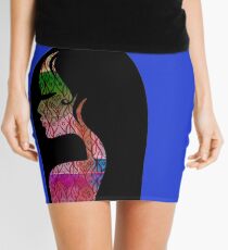 Illustrated woman Mini Skirt