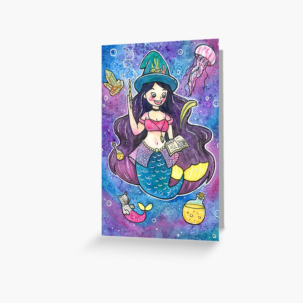 Witchy Mermaid Greeting Card