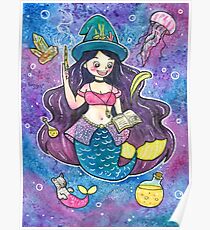 Witchy Mermaid Poster