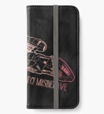 I Aim to Misbehave with Background iPhone Wallet/Case/Skin